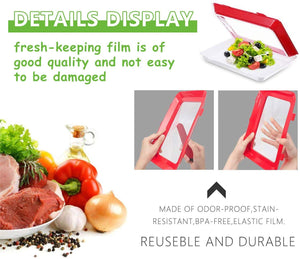 Reusable Fresh-keeping Food Preservation Vacuum-sealed Tray (2 pcs)