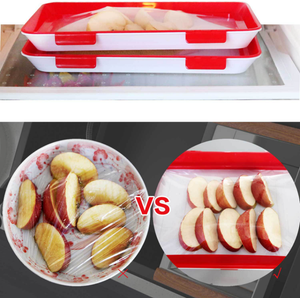 Reusable Fresh-keeping Food Preservation Vacuum-sealed Tray (2 pcs)